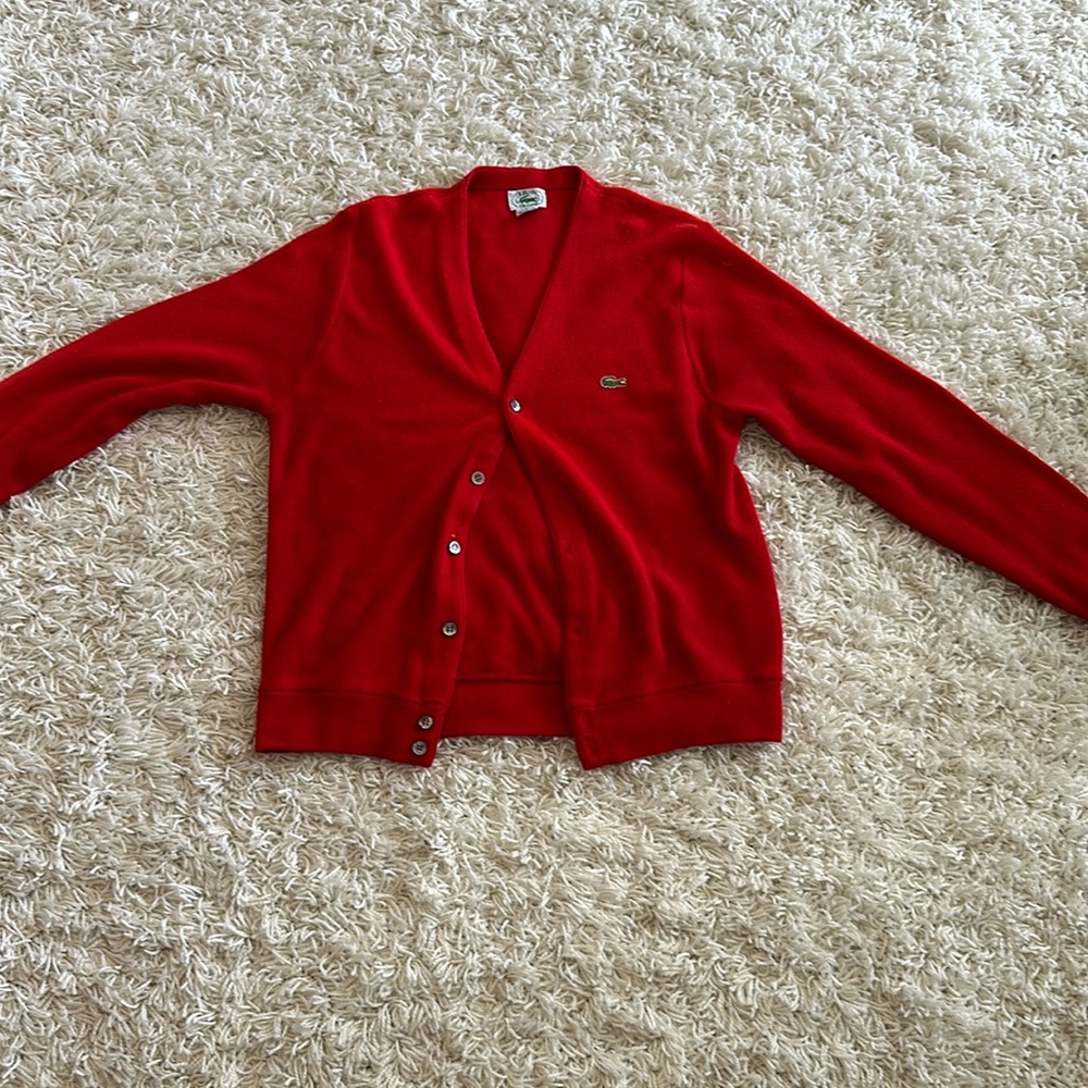 Lacoste Red Cardigan
